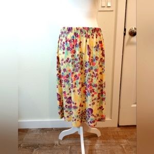 Sara Morgan Floral Midi Skirt, Sz L